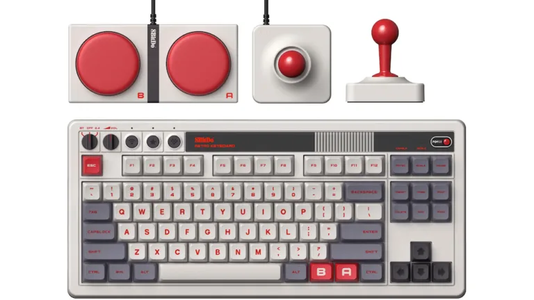 Get 8BitDo’s Great NES-Themed Mechanical Keyboard With A Joystick For Only $70