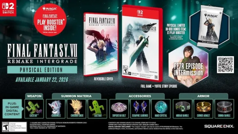 Final Fantasy 7 Remake For Switch 2 Comes With Magic: The Gathering Cards